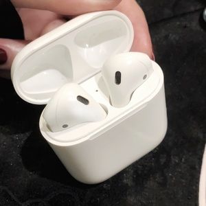 AirPods2 with a USB charging line